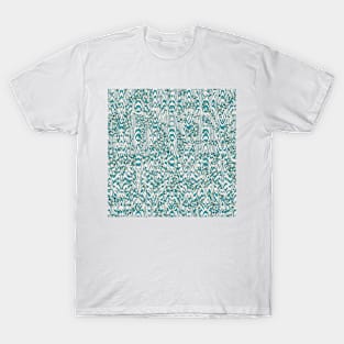 Boho Wilderness No.002 - Maximalist Animal Print in Teal Shades T-Shirt